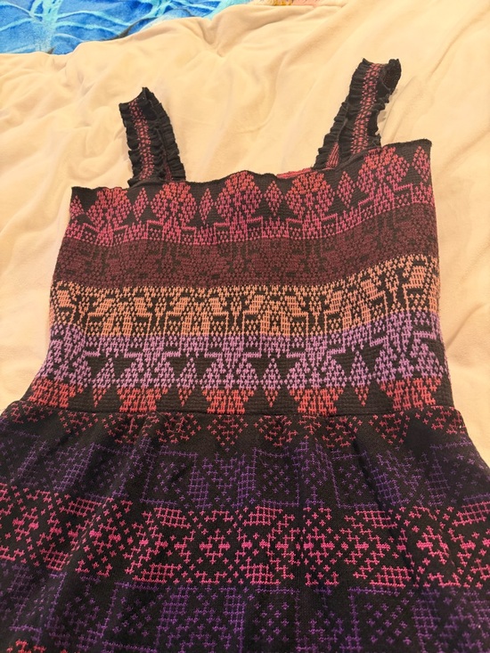 Anthropologie Cecilia Prado Abstract Maxi Sweater Dress Women’s Medium - Picture 7 of 9